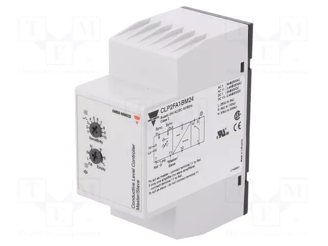 Level monitoring relay; conductive fluid level; 24VAC; 24VDC CARLO GAVAZZI CLP2FA1BM24