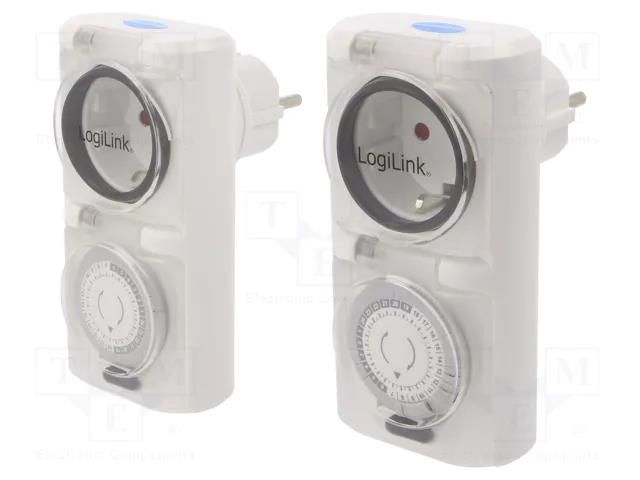 Programmable time switch; 30min÷24h; 230VAC/16A; Usup: 230VAC LOGILINK ET0006A