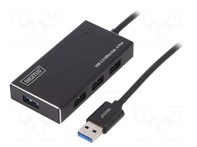 Hub USB; DC,USB A socket x4,USB B micro socket; USB 3.0; PnP DIGITUS DA-70240-1