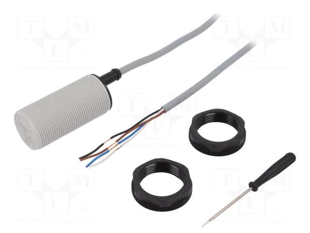 Sensor: capacitive; Range: 0÷16mm; OUT: PNP / NO + NC; 2m; PBT CARLO GAVAZZI CA30CAF16PA