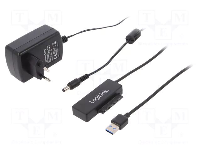 USB to SATA adapter; SATA plug,USB A plug; 5Gbps LOGILINK AU0050