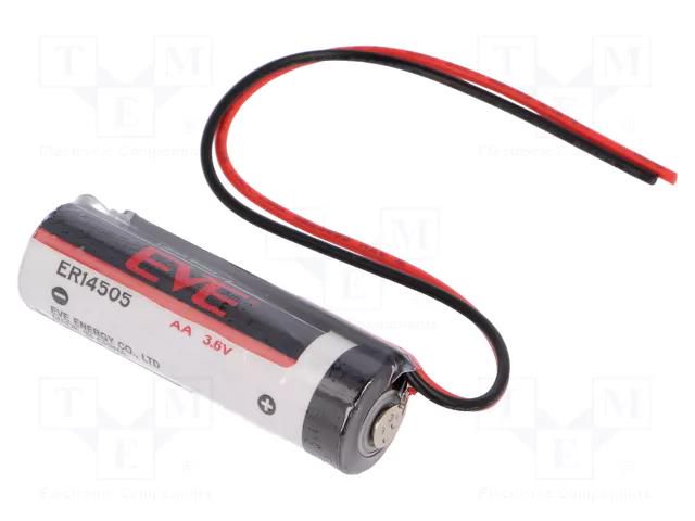 Battery: lithium; 14505; 3.6V; 2700mAh; non-rechargeable; cables EVE BATTERY EVE-ER14505/PR