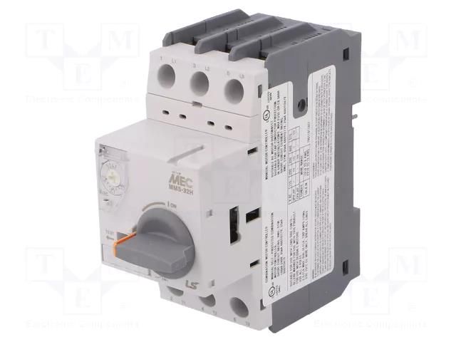 Motor breaker; 0.75kW; 220÷690VAC; for DIN rail mounting; IP20 LS ELECTRIC MMS-32H-2.5A