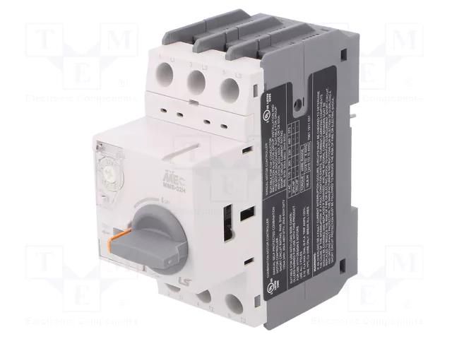 Motor breaker; 0.02kW; 220÷690VAC; for DIN rail mounting; IP20 LS ELECTRIC MMS-32H-0.16A