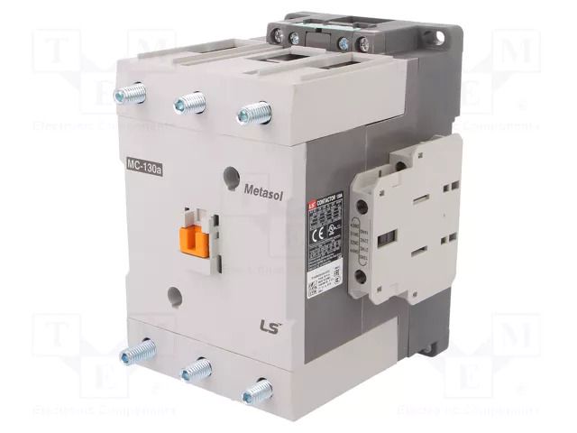Contactor: 3-pole; NO x3; Auxiliary contacts: NO + NC; 230VAC LS ELECTRIC MC-130A-230VAC
