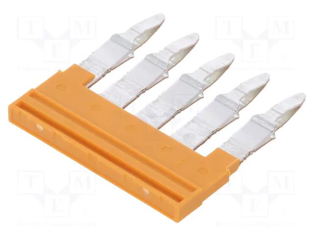 Comb bridge; orange; A; ways: 5 WEIDMÜLLER ZQV4N/5