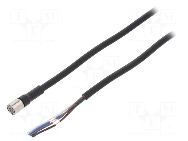 Cable: for sensors/automation; M8; PIN: 4; straight; Len: 2m; plug OMRON XS3FM8PVC4S2M