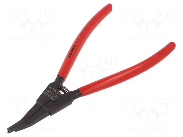 Pliers; for circlip; external; Pliers len: 200mm; straight,flat KNIPEX KNP.4521200