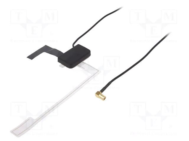 Antenna; 8dBi; DAB; 50Ω; black; 5VDC,12VDC; RG174; -40÷85°C PER.PIC. A00030