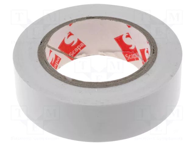 Tape: electrical insulating; W: 15mm; L: 10m; Thk: 0.13mm; white SCAPA SCAPA-2702-15W