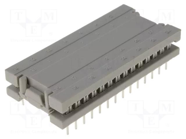 Connector: IDC; PIN: 28; IDC,THT; for ribbon cable; 2x14; 1.27mm CONEC AWDIL-28P