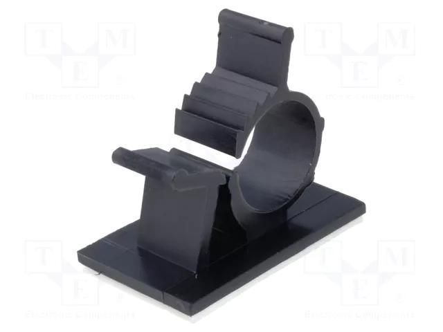Self-adhesive cable holder; 10÷12.5mm; polyamide; black; UL94V-2 KSS WIRING AP-1013