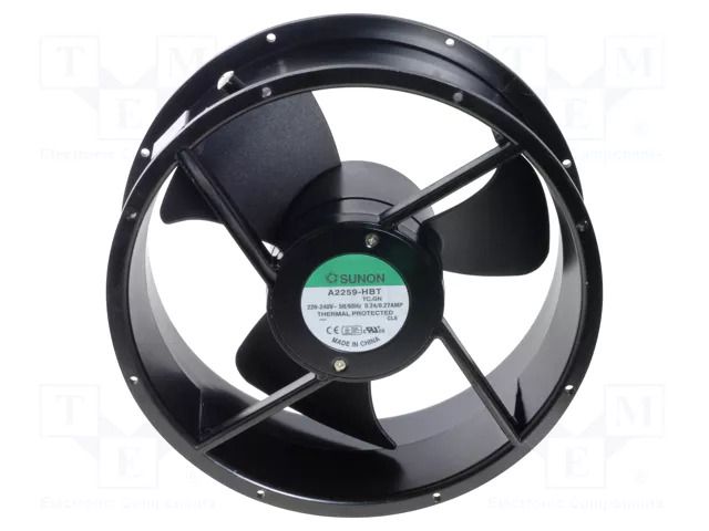 Fan: AC; axial; 230VAC; Ø254x89mm; 1444m3/h(±10%); 57dBA; ball SUNON A2259HBT-TC