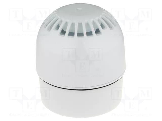 Signaller: sound; siren; 110/230VAC; 102dB; Sonos; IP65; white KLAXON SIGNALS PSS-0063