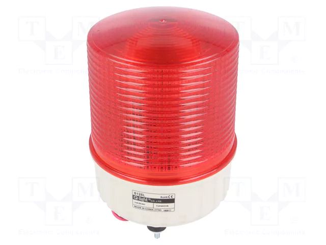 Signaller: lighting; continuous light,blinking light; red; S125 QLIGHT S125L-24-R