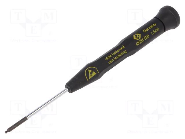 Screwdriver: precision; hex key; HEX 1.5mm; Blade length: 50mm C.K CK-T4838XESD15