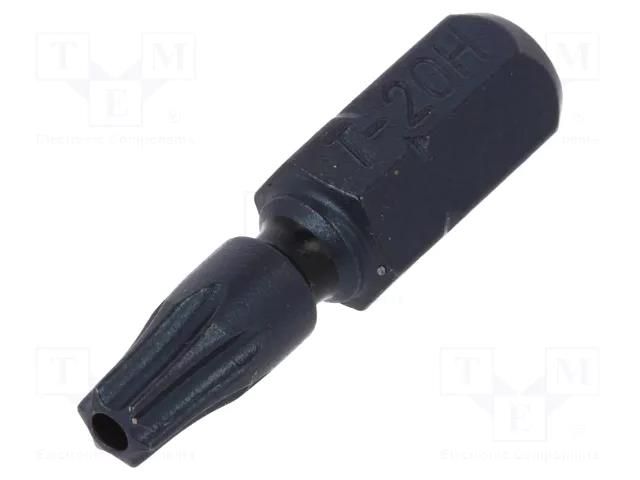 Screwdriver bit; Torx® with protection; T20H; Overall len: 25mm C.K CK-T4560-TXTP20