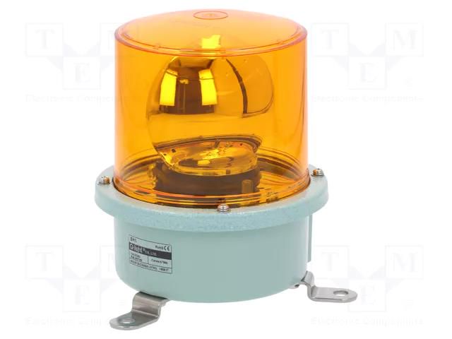 Signaller: lighting; rotating light; amber; SH1; 24VDC; IP66; 766mA QLIGHT SH1-24-A