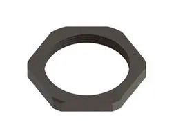 GLAND LOCKNUT, PA6, 1" NPT, 0.276"/BLACK CGLN-NPT-1-BK