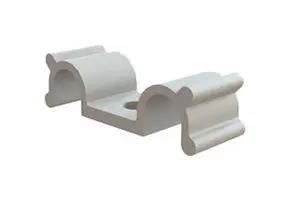 CABLE CLAMP-DUAL, SCREW, NYLON/NATURAL DHURCS-4-01