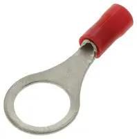 TERMINAL, RING, 9.53MM STUD, CRIMP, RED, 22-16AWG 34152