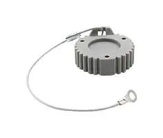 CAP W/TETHER, RCPT, 9POS, THERMOPLASTIC AHDC169-TM