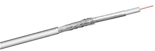 100 dB SAT Coaxial Cable, Double Shielded, Cu, 100 m, white - coax cable for digital SAT and DVB-C systems 67018