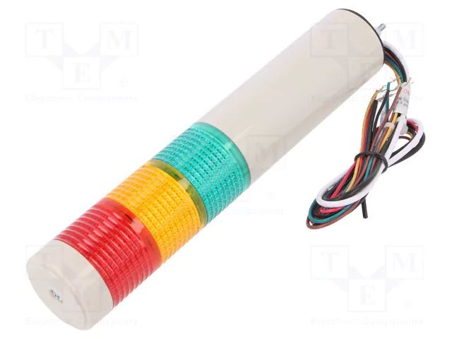 Signalling column; red/amber/green; LED; 24VDC; IP54; STG40L; ABS QLIGHT STG40MLFBZ324RAG
