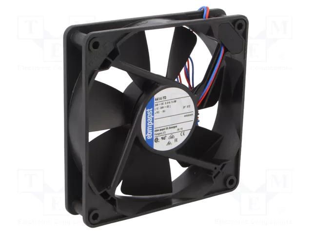 Fan: DC; axial; 24VDC; 119x119x25mm; 170m3/h; 43dBA; ball EBM-PAPST 4414FD