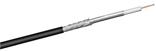 100 dB Outdoor SAT Coaxial Cable, Double Shielded, CCS, 100 m, black - coax cable for digital SAT and DVB-C systems 67103