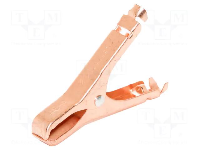 Crocodile clip; 50A; Grip capac: max.29mm; Overall len: 74mm MUELLER ELECTRIC BU-46A-033Z