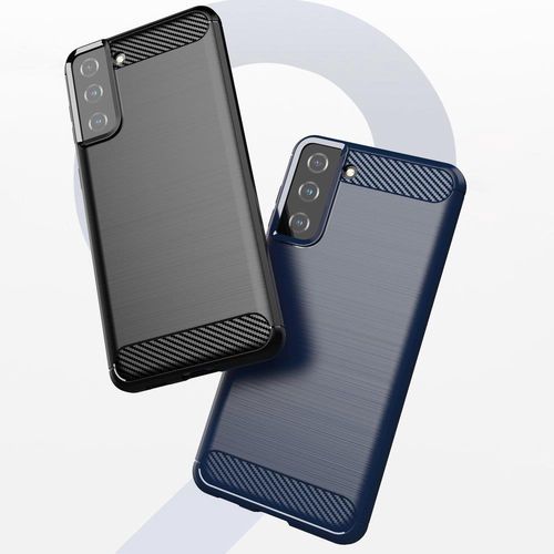 Carbon Case Flexible Cover TPU Case for Samsung Galaxy S21+ 5G (S21 Plus 5G) black, Hurtel 9111201924796 9111201924796