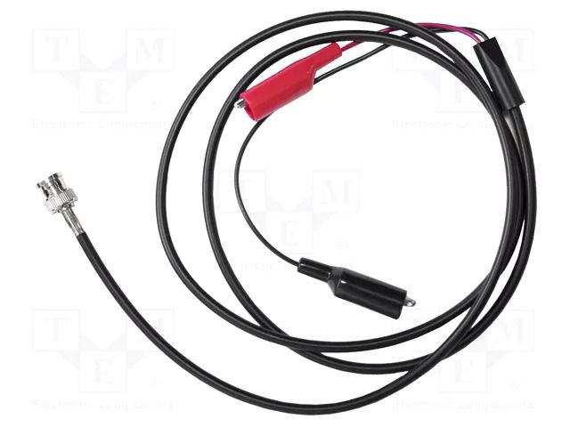Test lead; BNC plug,crocodile clip x2; Len: 0.6m; red and black MUELLER ELECTRIC BU-5030-C-24-0