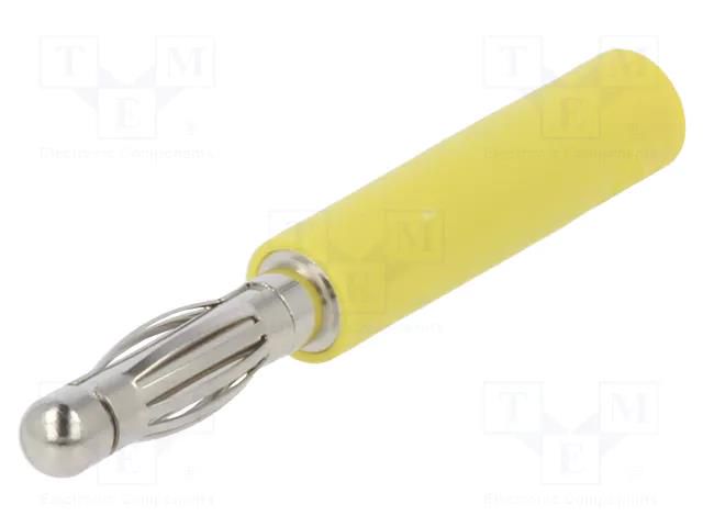 Connector: 4mm banana; adapter; 10A; 70VDC; yellow; non-insulated SCHÜTZINGER A40-20NI-GE