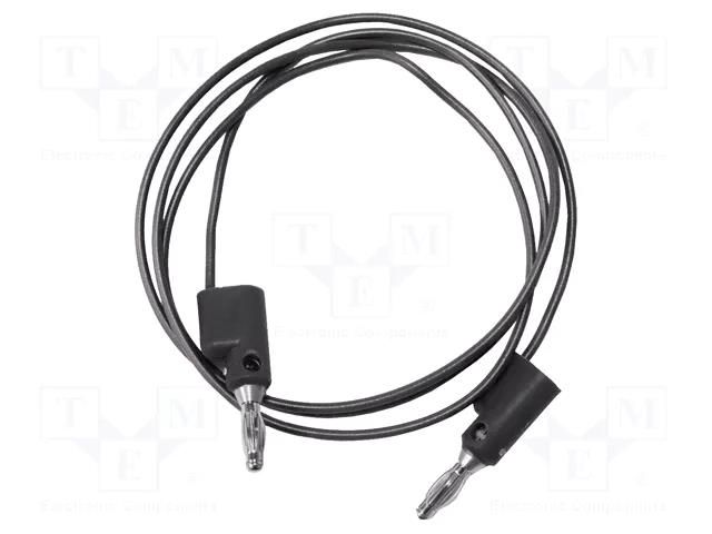 Test lead; 5A; banana plug 4mm,both sides; Urated: 300V; Len: 0.3m MUELLER ELECTRIC BU-2020-A-12-0