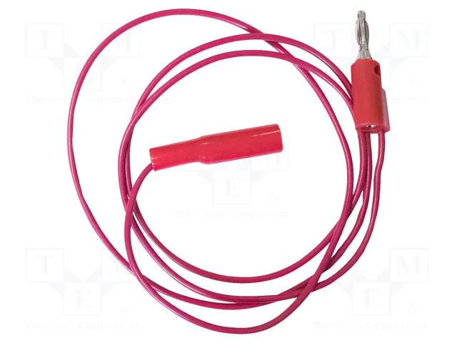 Test lead; 5A; banana plug 4mm,aligator clip; Urated: 600V; red MUELLER ELECTRIC BU-2031-A-24-2