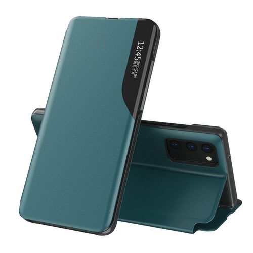Eco Leather View Case elegant bookcase type case with kickstand for Samsung Galaxy A72 4G green, Hurtel 9111201926875 9111201926875