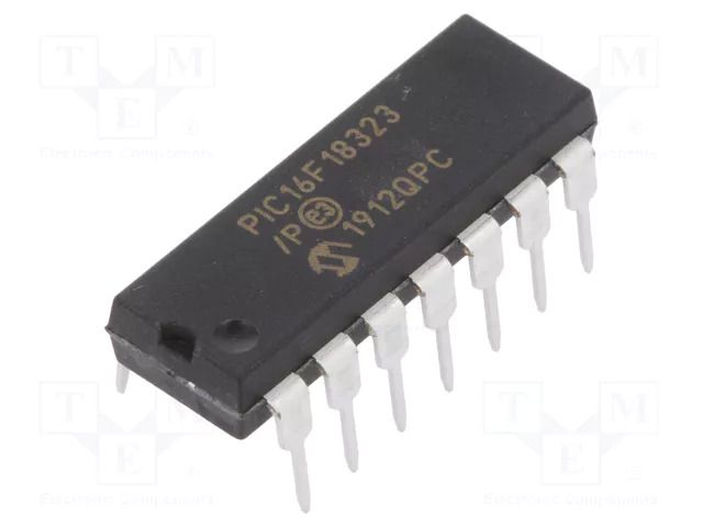 IC: PIC microcontroller; 32MHz; 1.8÷5.5VDC; THT; PDIP14; PIC16 MICROCHIP TECHNOLOGY PIC16F18323-I/P