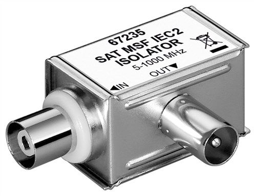 Sheath Current Filter, Galvanic Isolation - coaxial plug > coaxial coupling 67235