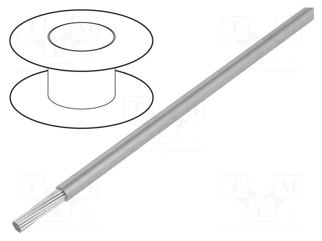 Wire; ÖLFLEX® HEAT 180 SiF; 1x2.5mm2; stranded; Cu; silicone; grey LAPP HEAT180SIF-2.5GY