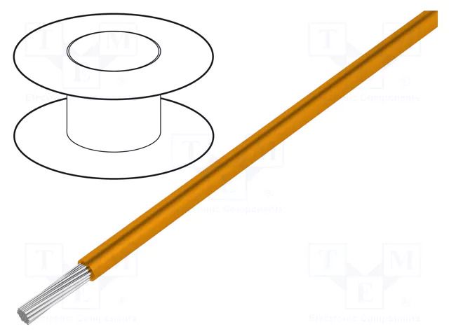 Wire; ÖLFLEX® HEAT 180 SiF; 1x1mm2; stranded; Cu; silicone; orange LAPP HEAT180SIF-1.0OR