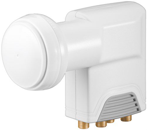 Universal Quattro LNB, white-grey - digital SAT LNB (DVB-S2) only for use with multiswitches (8K, 4K, UHD, HDTV, 3D) 67271