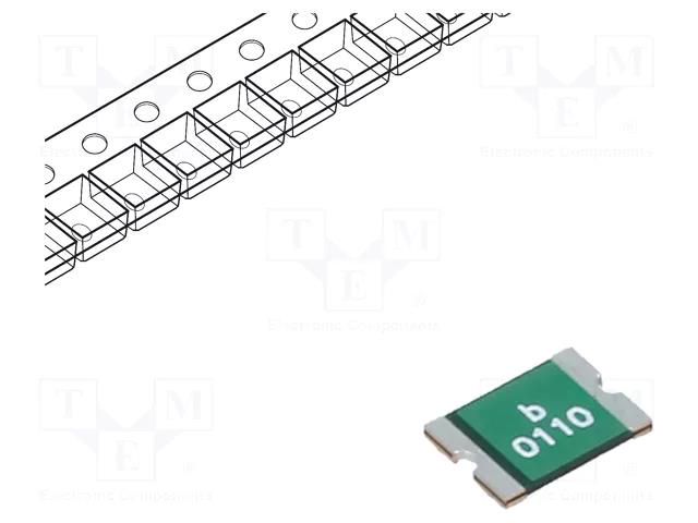 Fuse: PTC polymer; 1.25A; Imax: 100A; SMD; 0ZCG; 1812 BEL FUSE 0ZCG0110FF2C