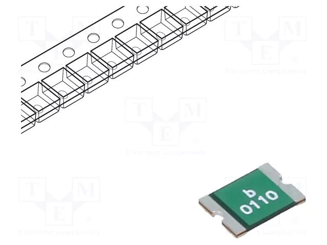 Fuse: PTC polymer; 1.25A; Imax: 100A; SMD; 0ZCG; 1812 BEL FUSE 0ZCG0110FF2C