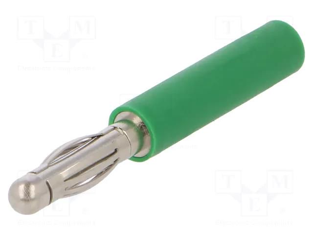 Connector: 4mm banana; adapter; 10A; 70VDC; green; non-insulated SCHÜTZINGER A40-20NI-GN