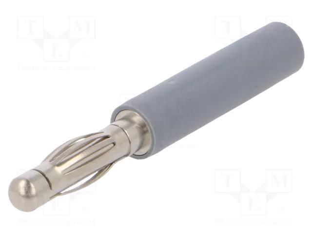 Connector: 4mm banana; adapter; 10A; 70VDC; grey; non-insulated SCHÜTZINGER A40-20NI-GR