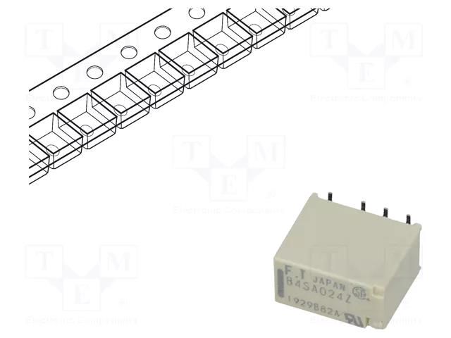 Relay: electromagnetic; DPDT; Ucoil: 24VDC; 2A; 0.3A/125VAC; FTR-B4 FCL Components FTR-B4SA024Z-B05