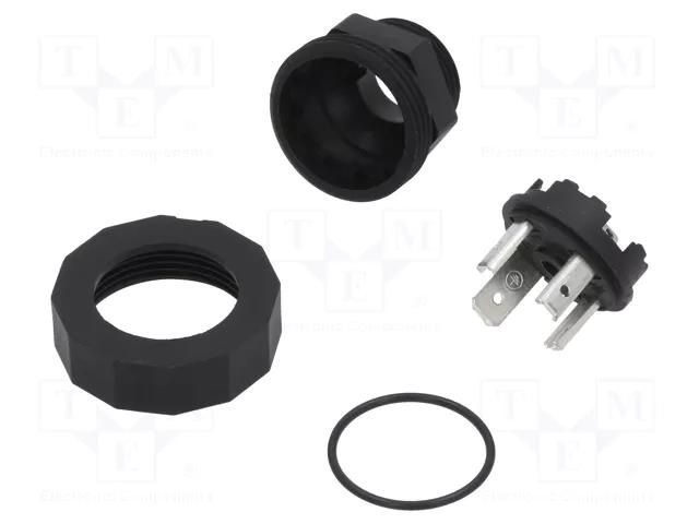 Connector: valve connector; socket; form A; 18mm; male; PIN: 4; 16A HIRSCHMANN GSP3M20