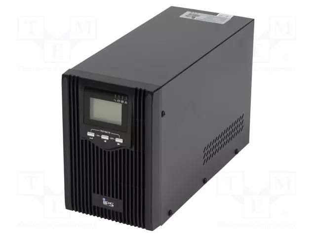 Power supply: UPS; 800W; 1kVA; 230V; 144x246.5x215mm; 7Ah; 8h IPS TS1-LI-1K0-MC-LCD