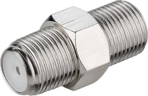 F Connector: F Socket > F Socket - copper-zinc adapter plug 67314